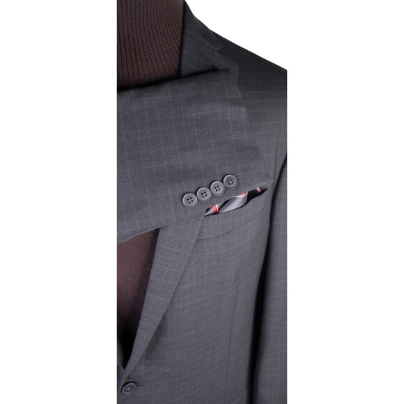 Collection By Michael Strahan Sport Coat Jacket Blazer WOOL Plaid 44L Canada EUC - Picture 6 of 14